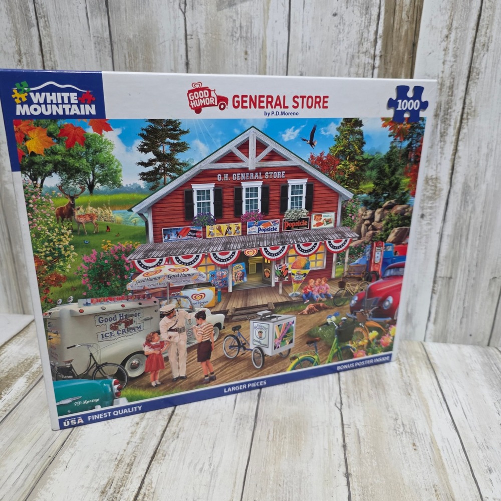 White Mountain Puzzles Good Humor General Store 1000 Piece Jigsaw Puzzle Moreno